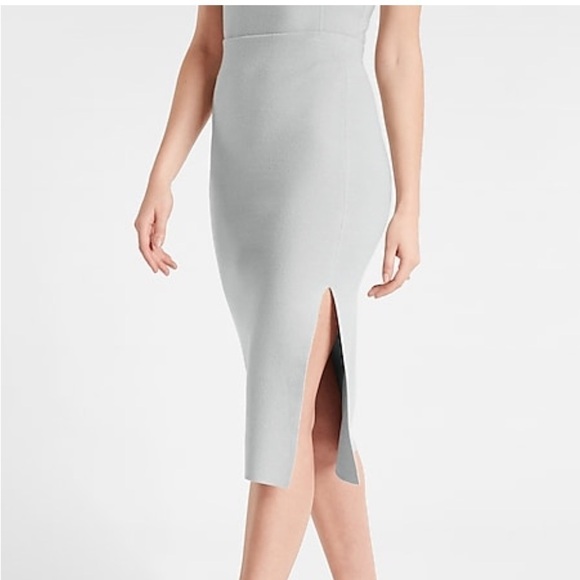 Express High Waisted Side Slit MIDI Sweater Pencil Skirt - Picture 1 of 10